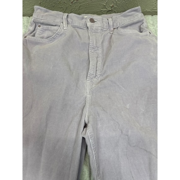 MOTHER Pants - Mother HW Tunnel Vision Sneak Corduroy Pants Lavender Aura 27 Wide Leg 1338-618
